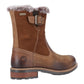 Cotswold Kemerton Leather Women's Tan Winter Mid Calf Boots
