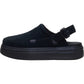 HEYDUDE Austin Lift Suede Women's Black/Black Clogs