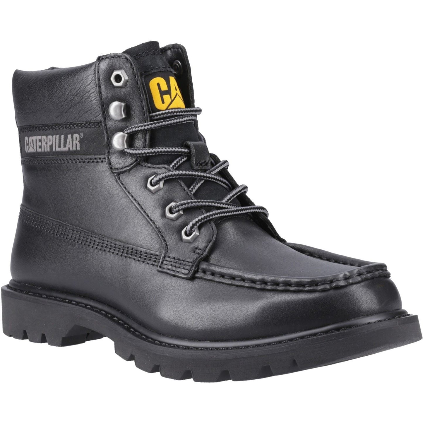 CAT Lifestyle Colorado Moc Toe Leather Men's Black Ankle Boots