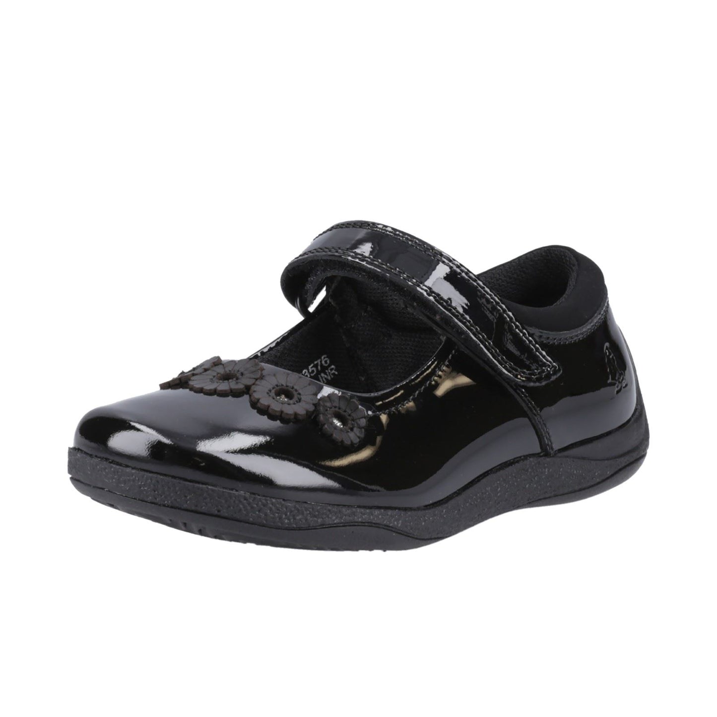 Hush Puppies Christina Patent Leather Junior Black Shoes
