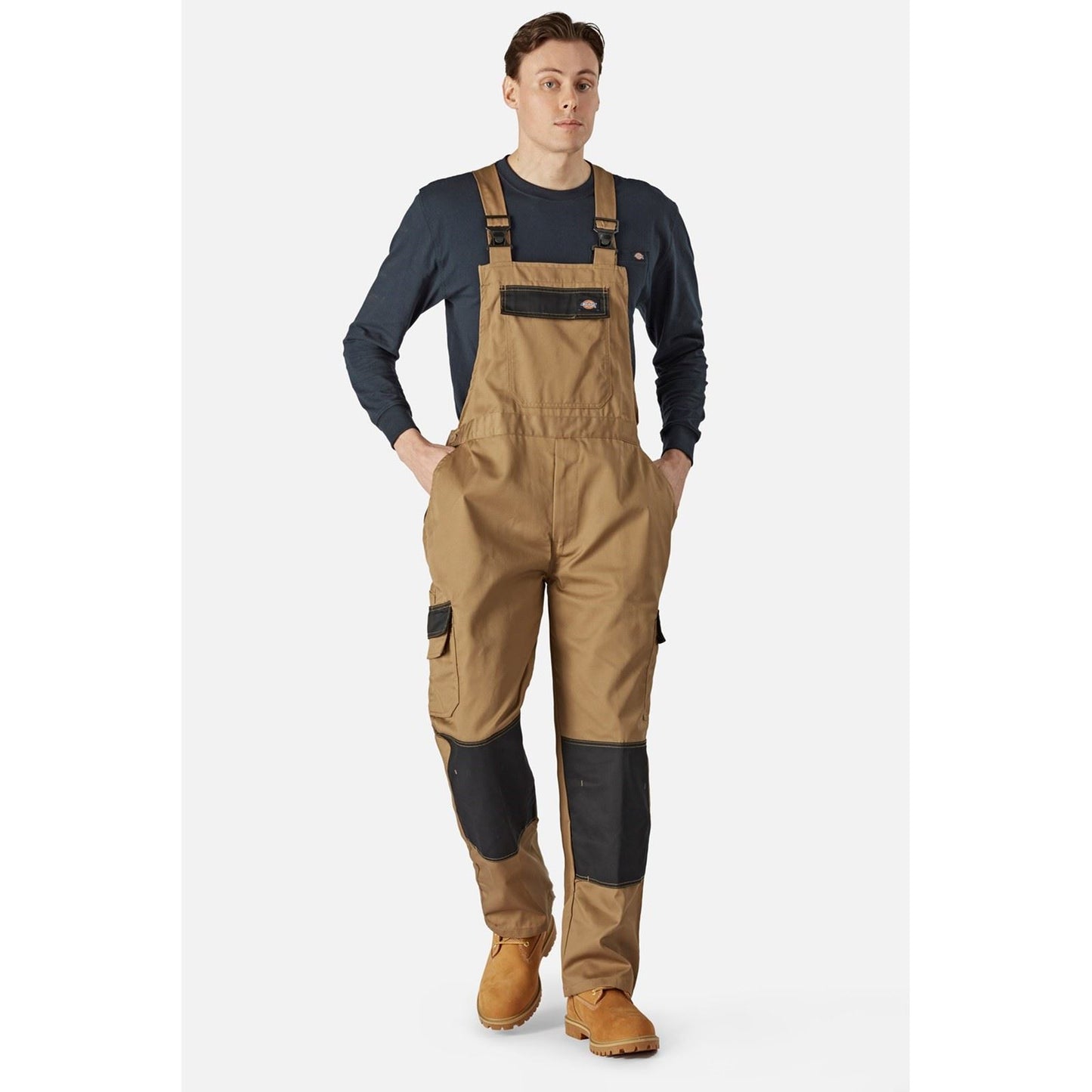 Dickies Men's Everyday Bib and Brace in Antique Penny/Black
