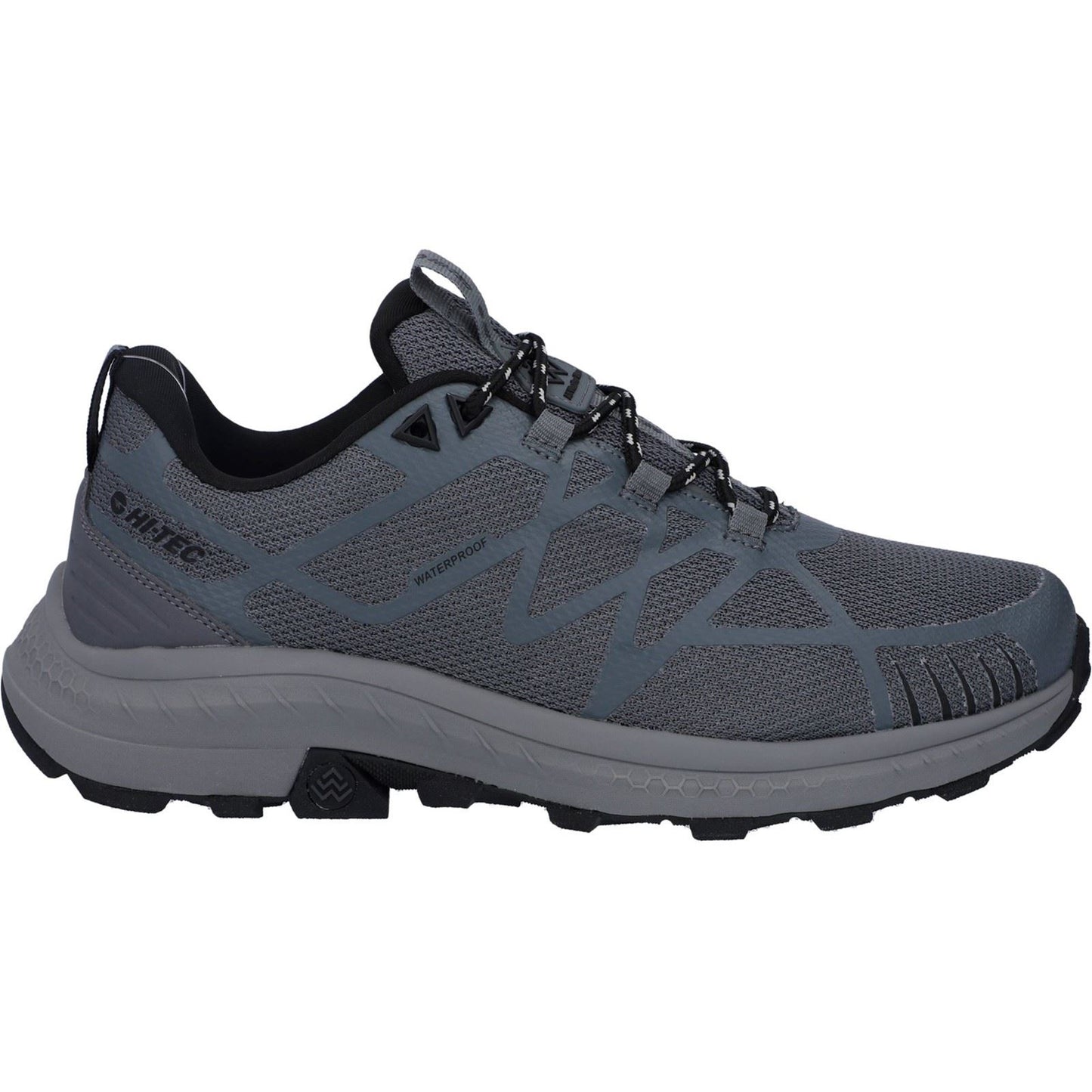 Hi-Tec Mauna Polyester Men's Grey/Black/Black Hiking Boots