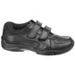 Hush Puppies Jezza Junior Boys Black Leather Loafers