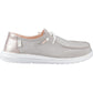 HEYDUDE Women's Wendy Metallic Sparkle Shoe in Rose Gold