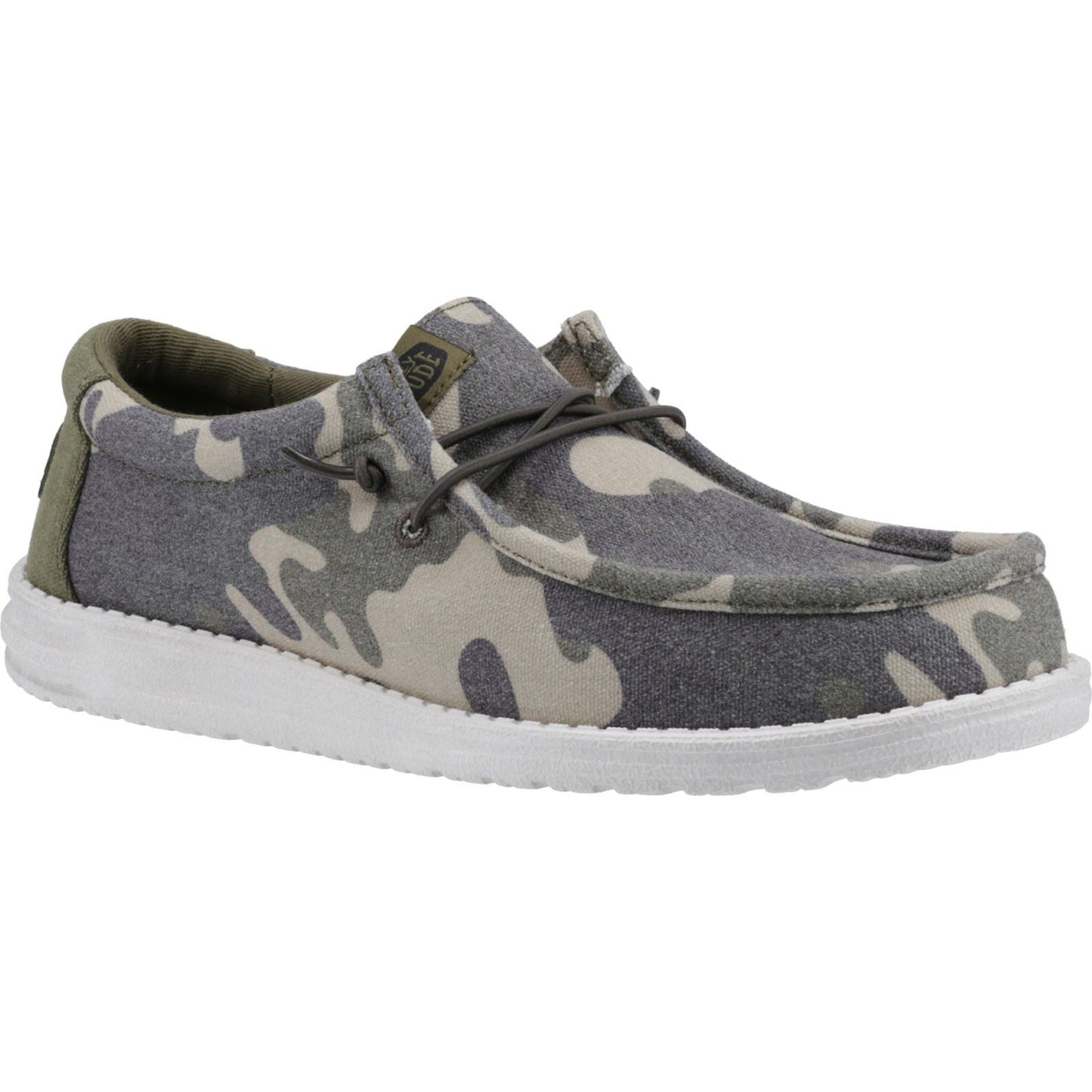 HEYDUDE Men's Wally Washed Camo Shoe in Camo