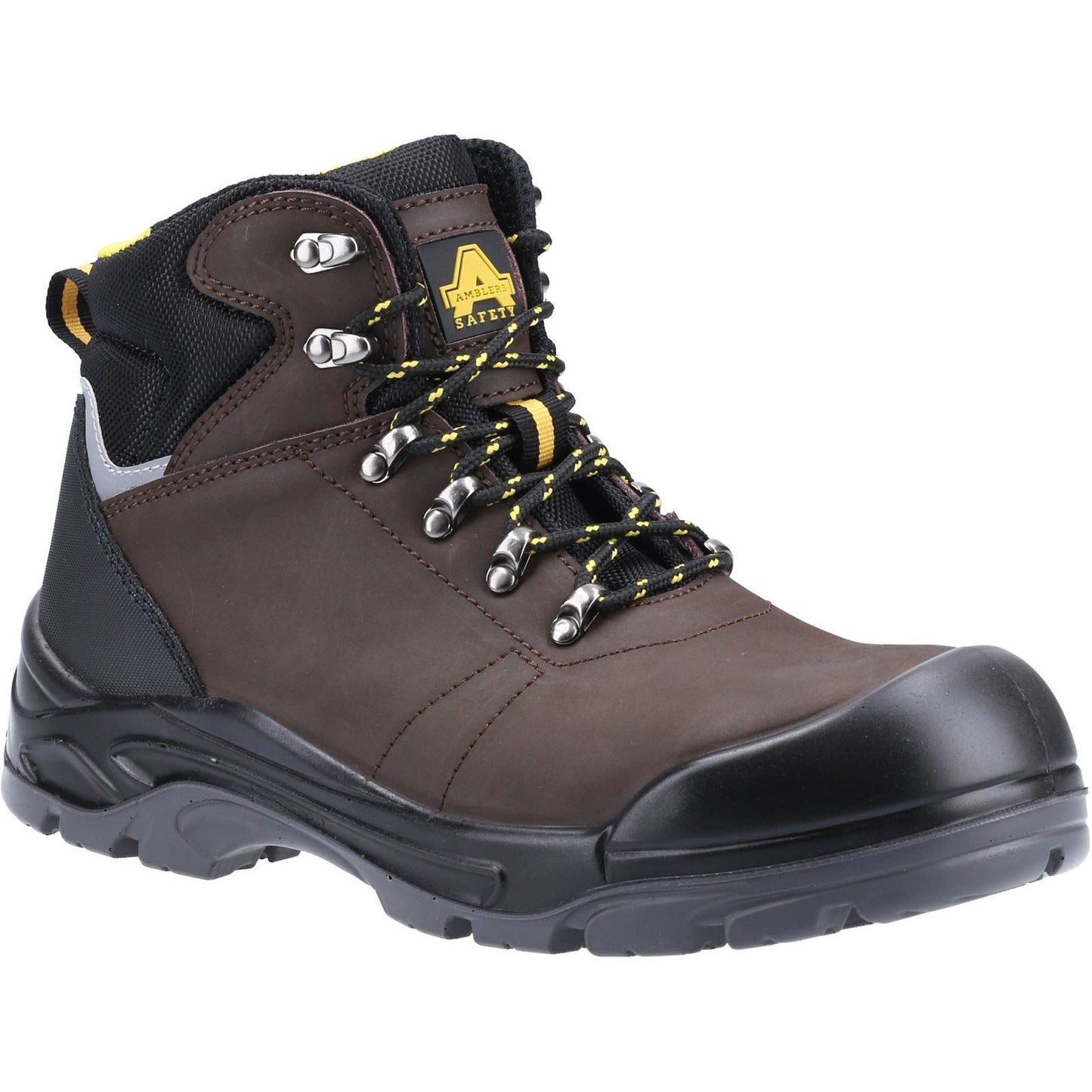 Amblers Safety Men's AS203 Laymore Water Resistant Leather Safety Boot in Brown