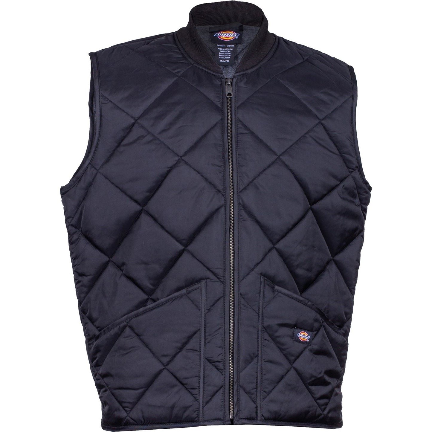 Dickies Men's Diamond Quilted Vest in Black