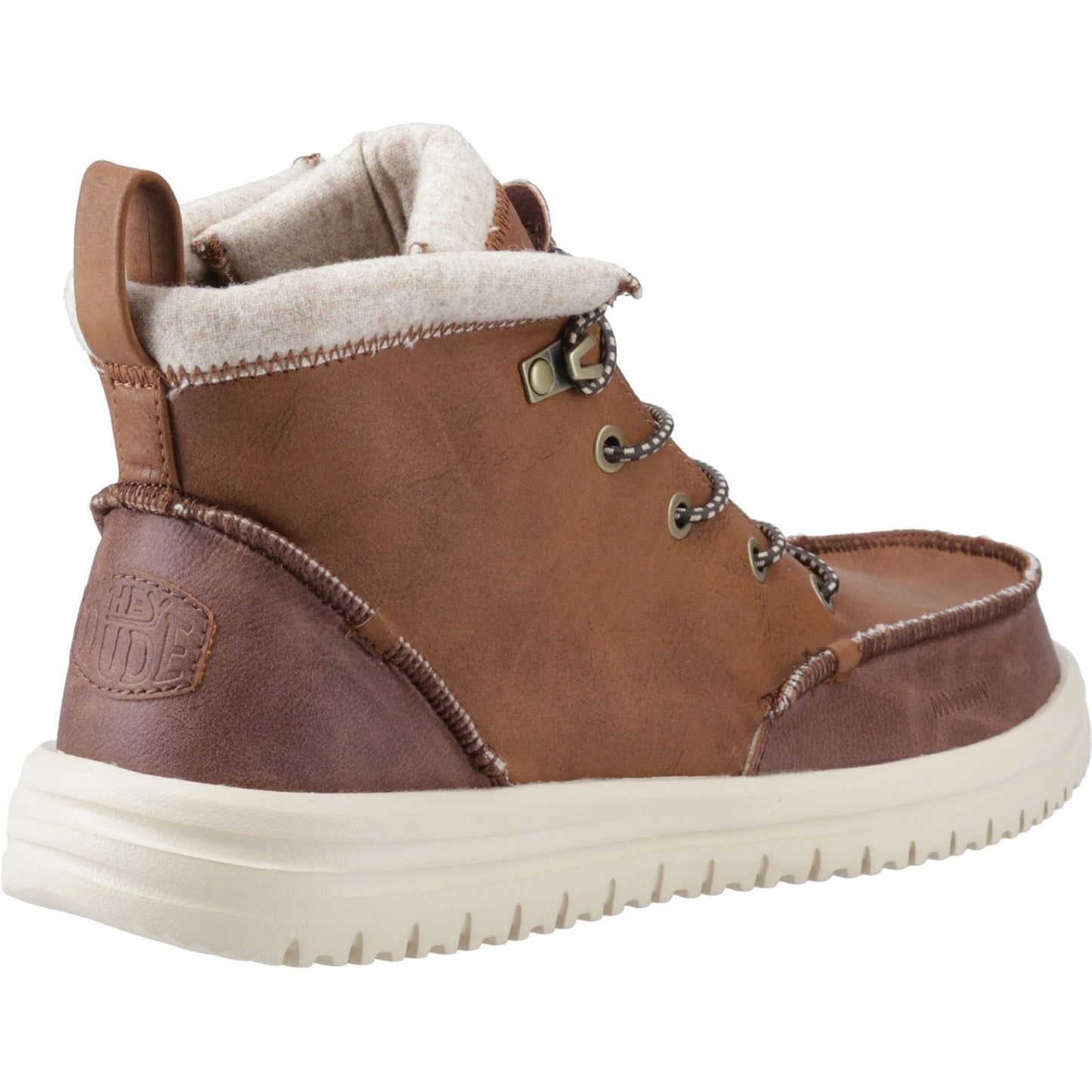 HEYDUDE Bradley Tumbled Classic Polyurethane Men's Cognac/Multi Ankle Boots