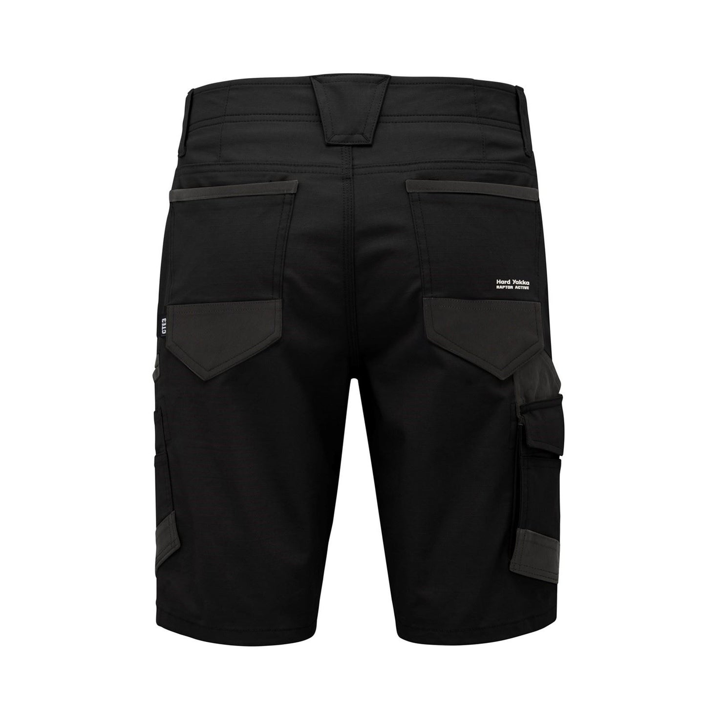 Hard Yakka Men's Raptor Active Mid-Short in Black