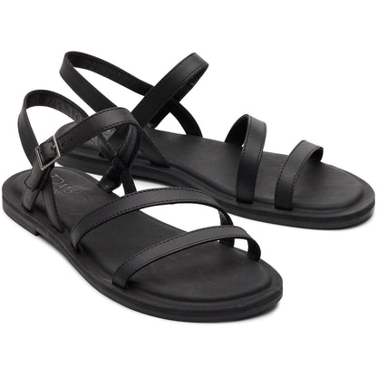 TOMS Kira Leather Men's Black Clogs