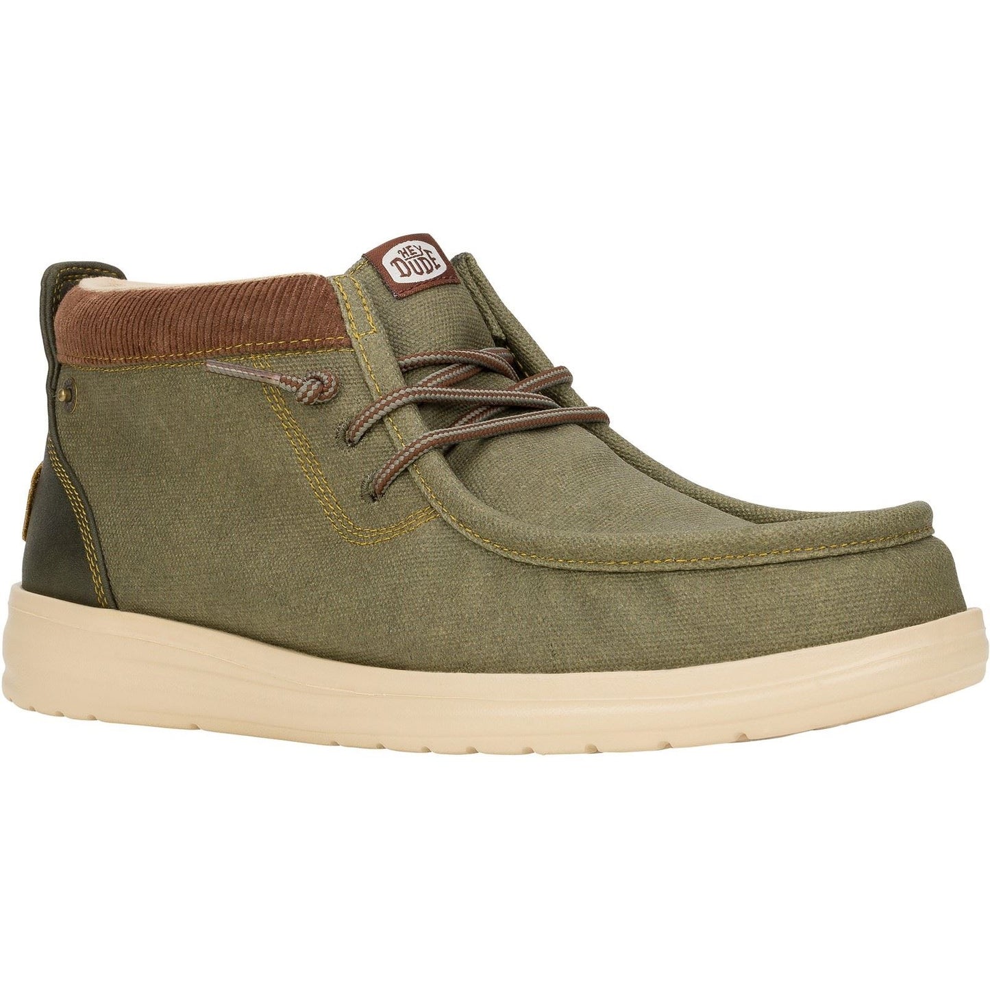 HEYDUDE Men's Wally Mid GripR Boots in Dusty Olive