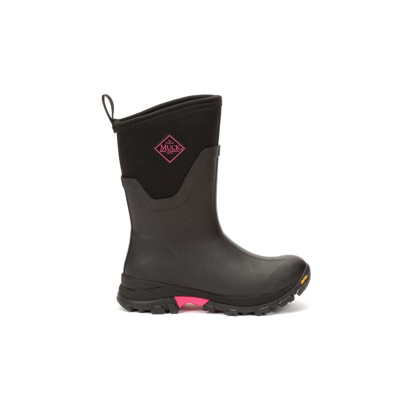 Muck Boots Women's Arctic Ice Mid Wellingtons in Black/Hot Pink