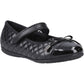 Hush Puppies Lottie Leather Youth Black Ballet Flats