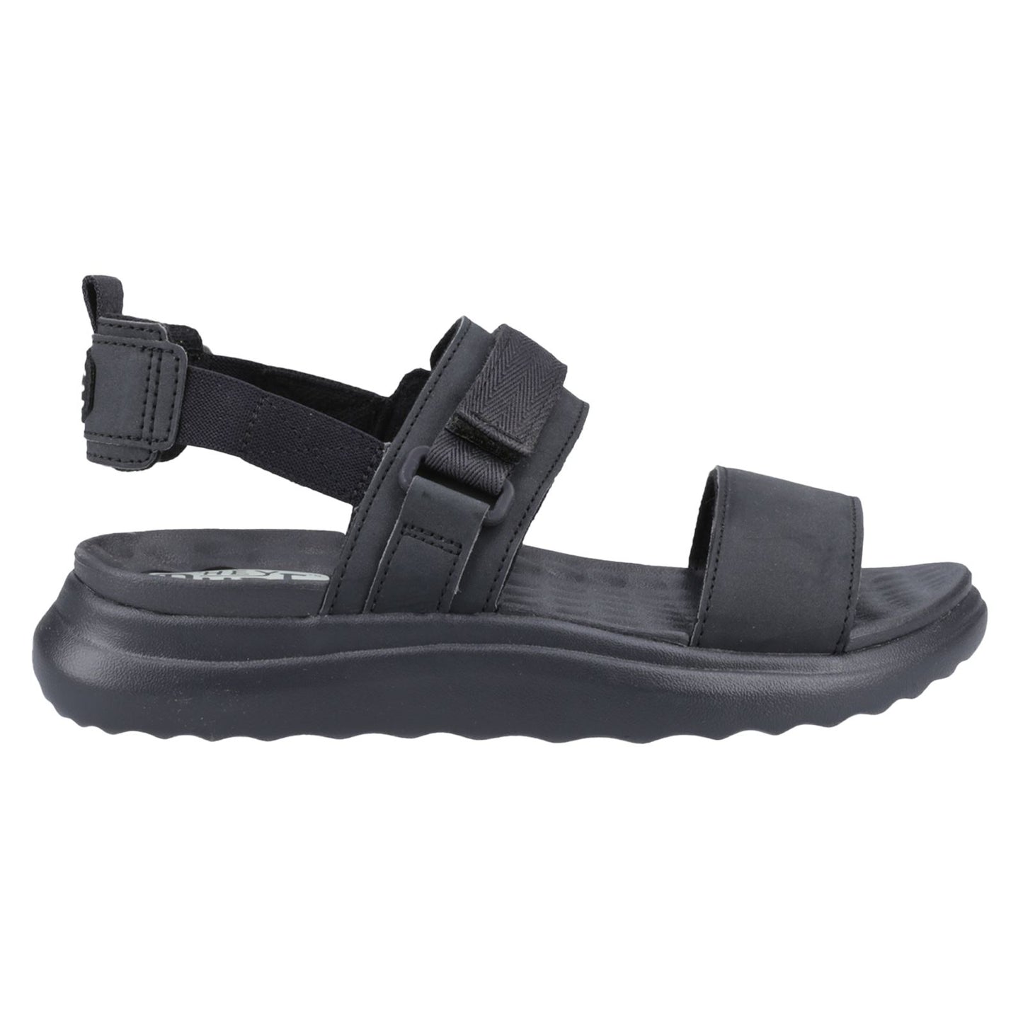 HEYDUDE Women's Collins Mono Sport Sandal in Black/Black