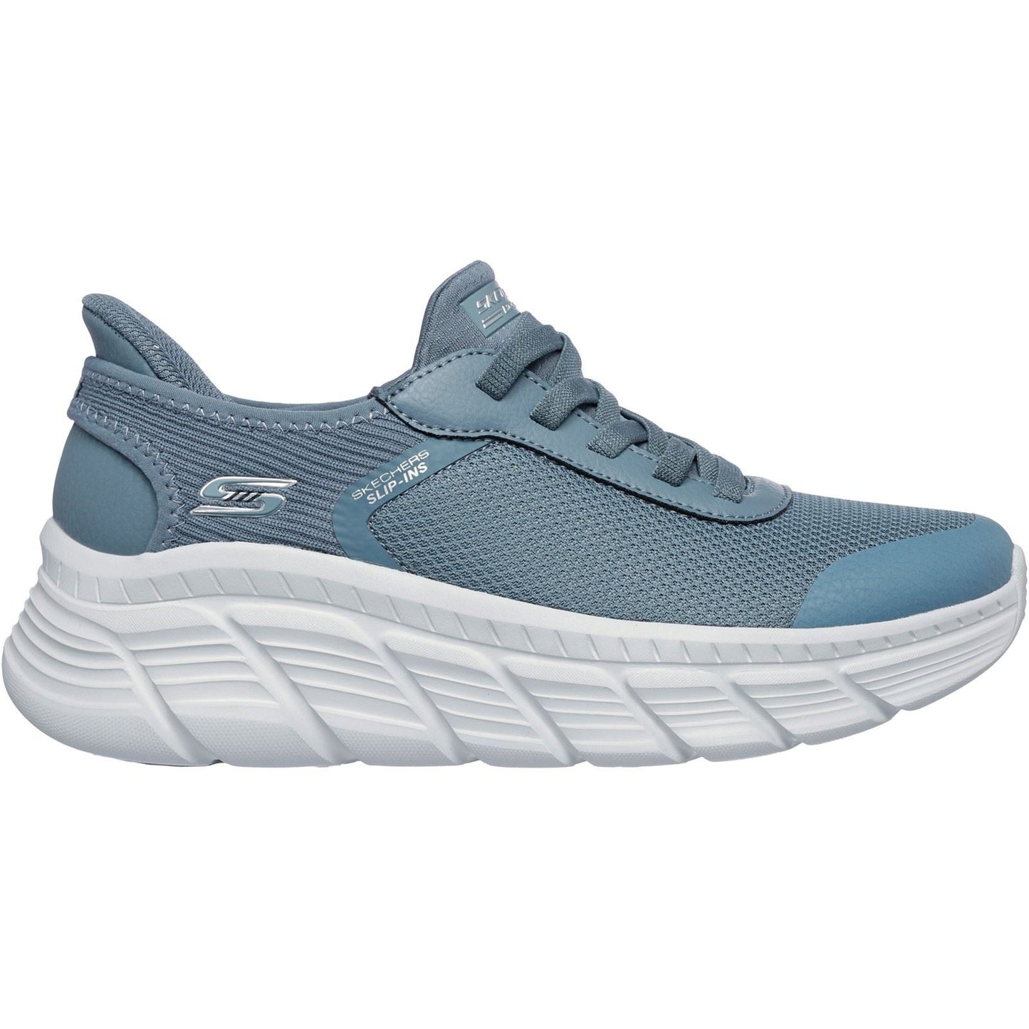Skechers BOBS Flex Hi Linear Force Textile Women's Slate Trainers