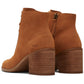 TOMS Evelyn Leather Women's Tan Heeled Ankle Boots
