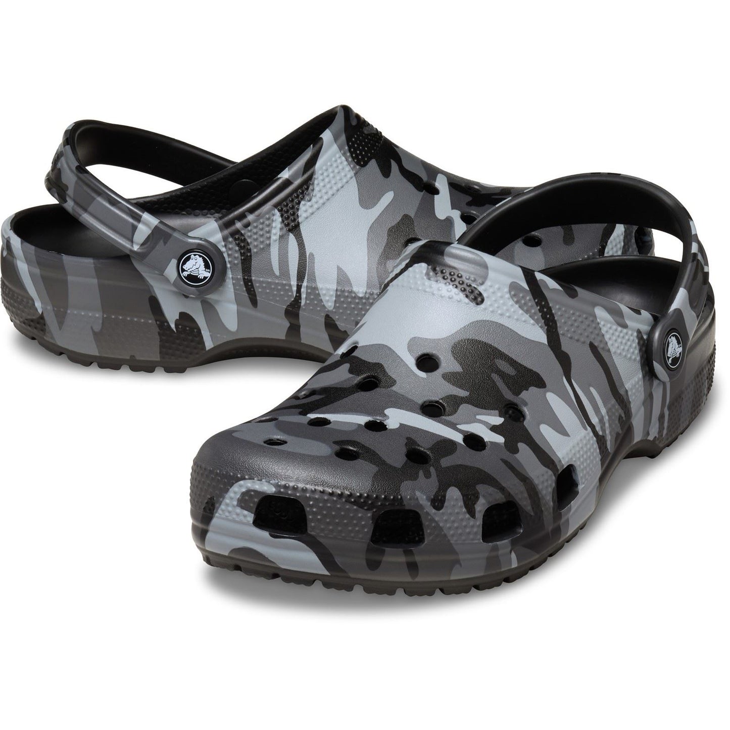 Crocs Classic Camouflage Thermoplastic Men's Black/Slate Grey Sandals