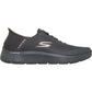 Skechers GO WALK Flex Hands Up Textile Men's DARK GREY Trainers
