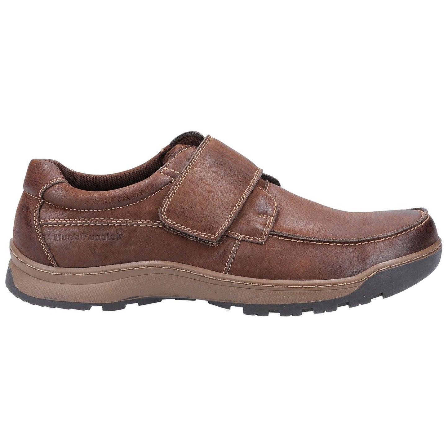Hush Puppies Men's Casper Touch Fastening Shoes in Brown