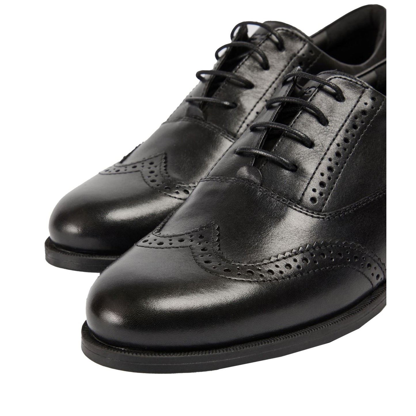Pod Lee Smooth Leather Youth Black Loafers