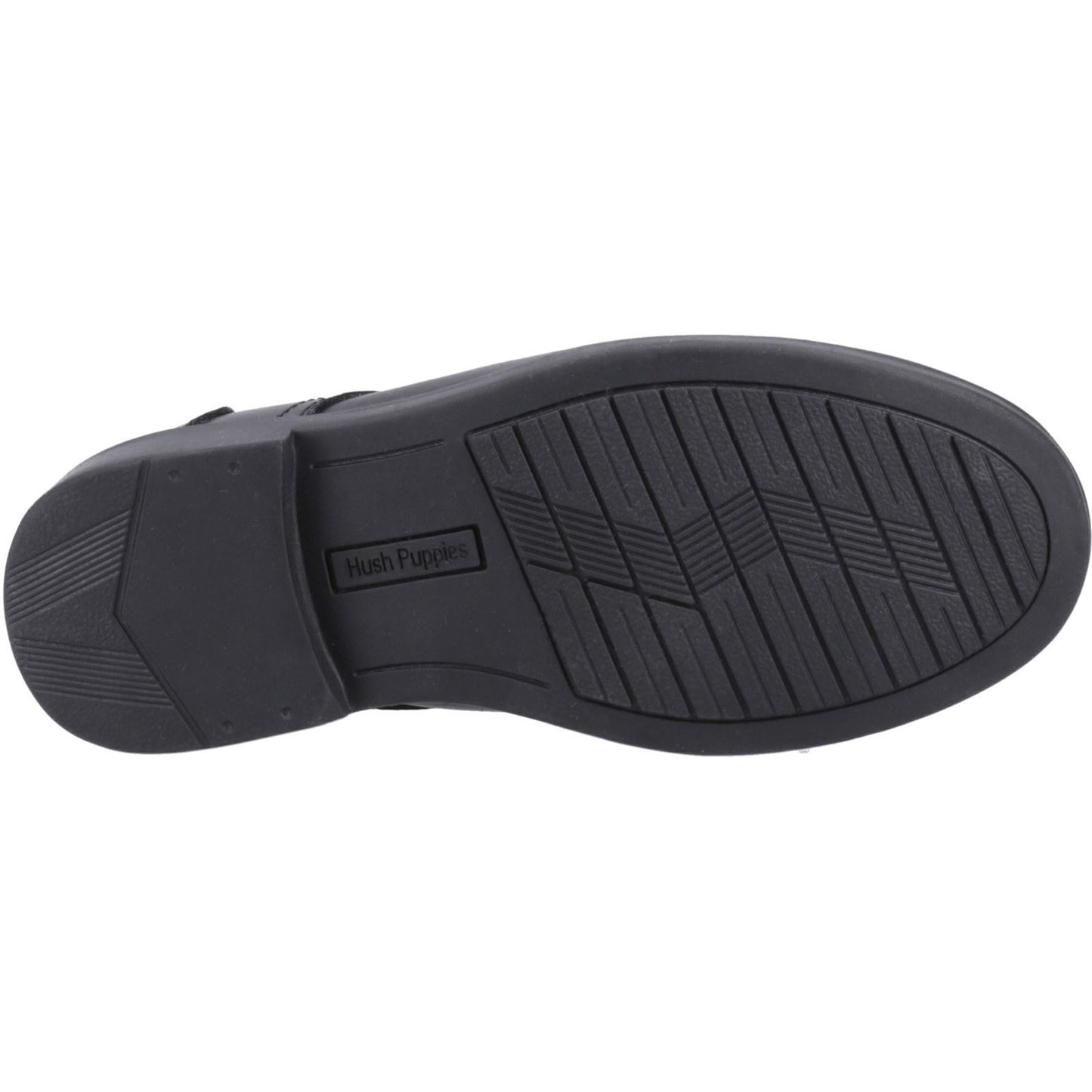 Hush Puppies Tommy Leather Youth Black Shoes