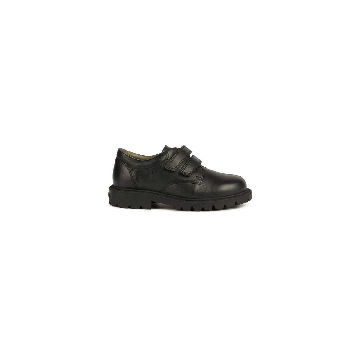 Geox Shaylax Leather Boy's Black Shoes