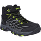 Hi-Tec Blackout Mid Polyester Boy's Black/Lime Hiking Boots
