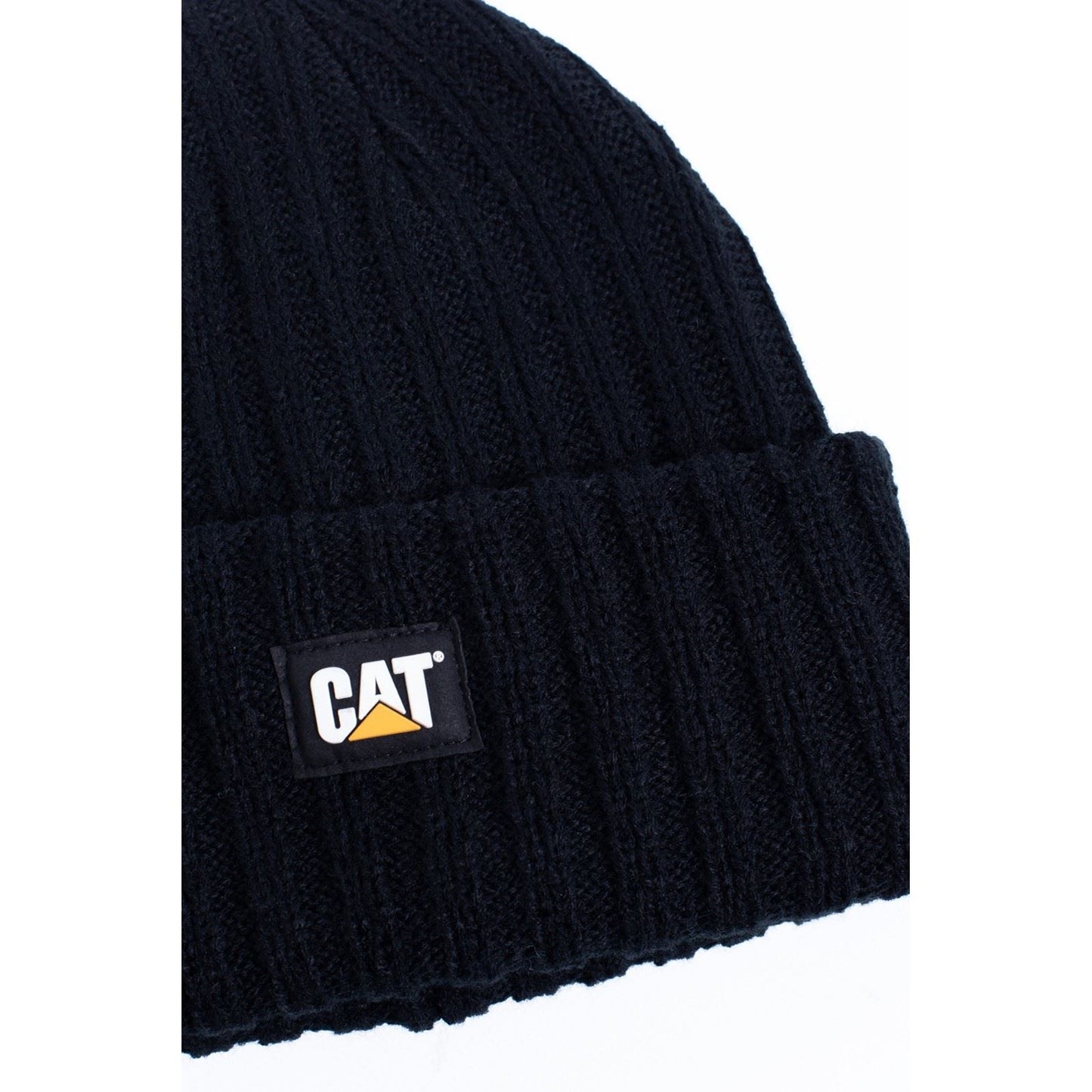 Caterpillar Rib Watch Black Beanie Hat
