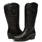 Osprey London The Louisiana Leather Women's Black/Gunmetal Boots