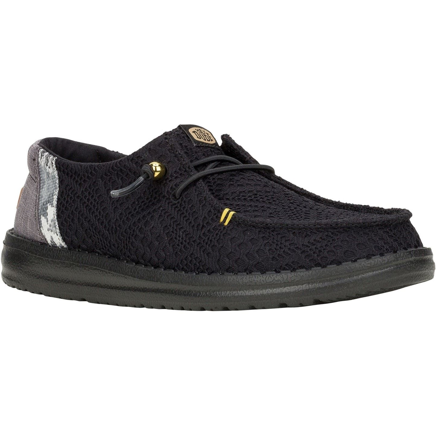 HEYDUDE Women's Wendy Boho Crochet Shoes in Black