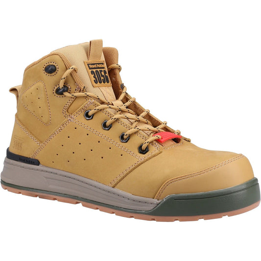 Hard Yakka Men's 3056 Lace Zip Safety Boot in Wheat