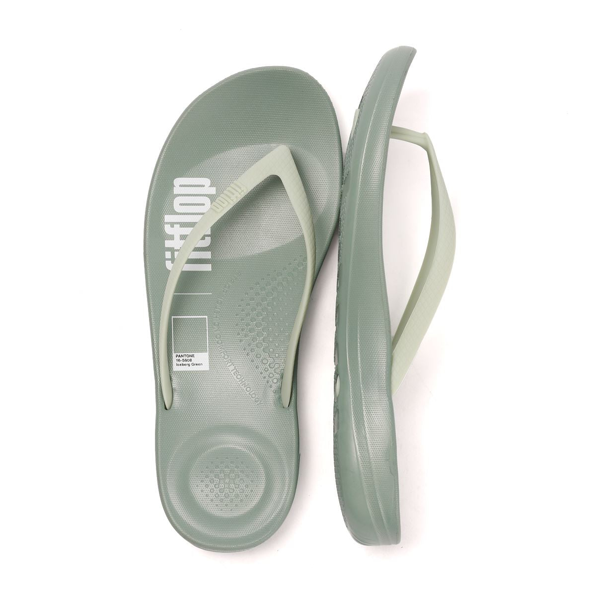 FitFlop X Pantone Iqushion Women's Iceberg Green Flip Flops