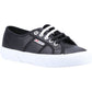 Superga Men's 2750 Tumbled Leather Shoe in Black/White