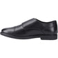 Hush Puppies Tim Monk Leather Youth Black Shoes