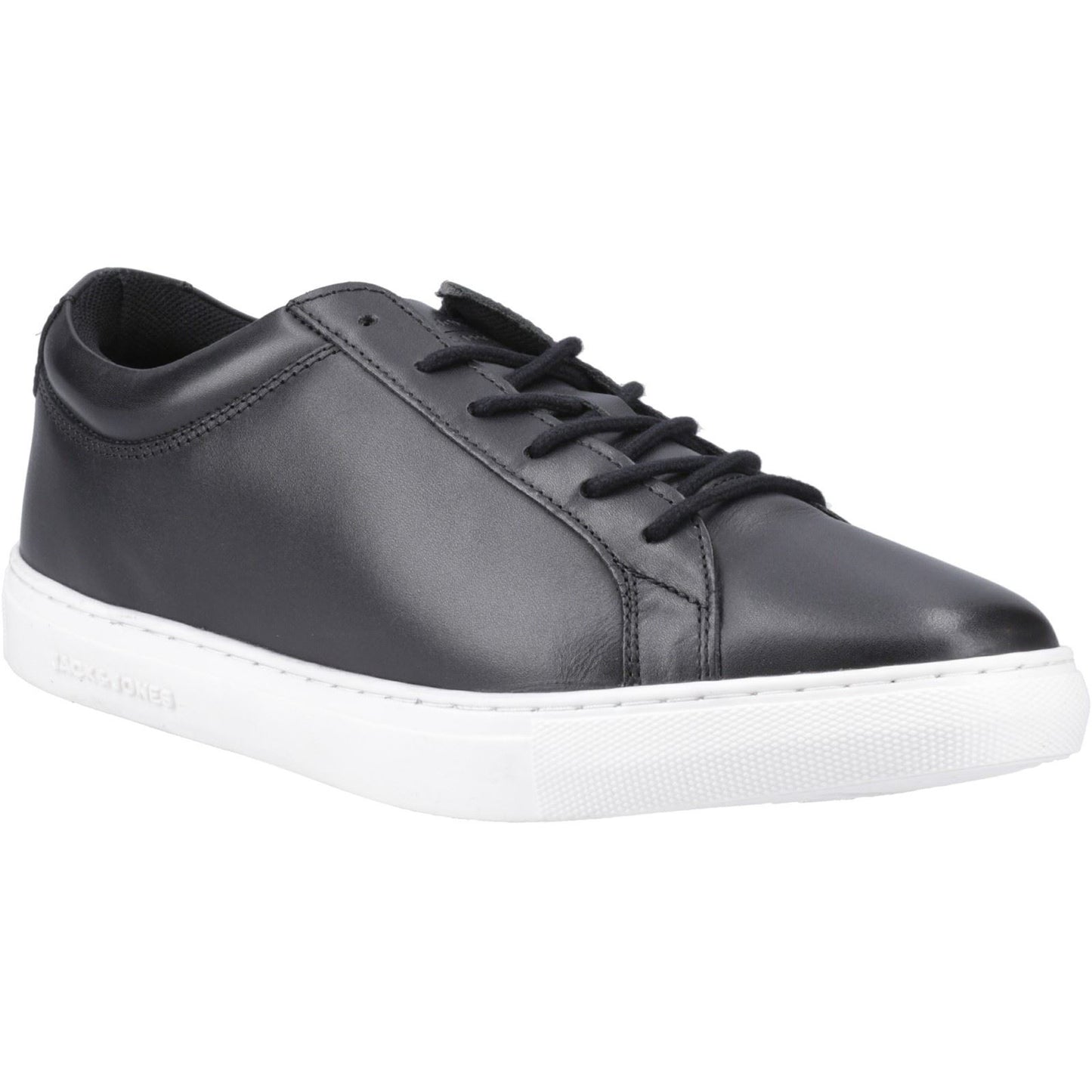 Jack & Jones Men's Galaxy Leather Trainer in Anthracite