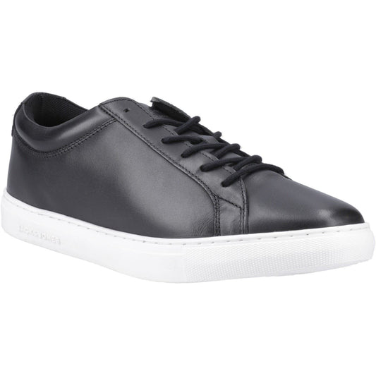Jack & Jones Men's Galaxy Leather Trainer in Anthracite