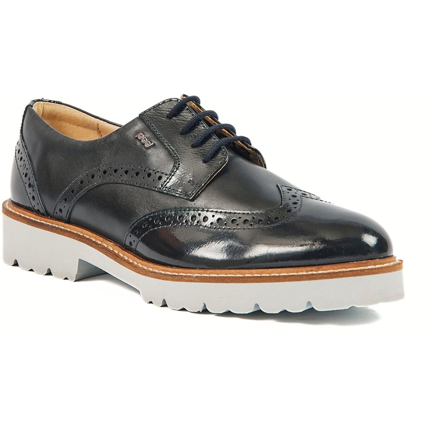 Pod Women's Kortney Brogues in Navy Patent