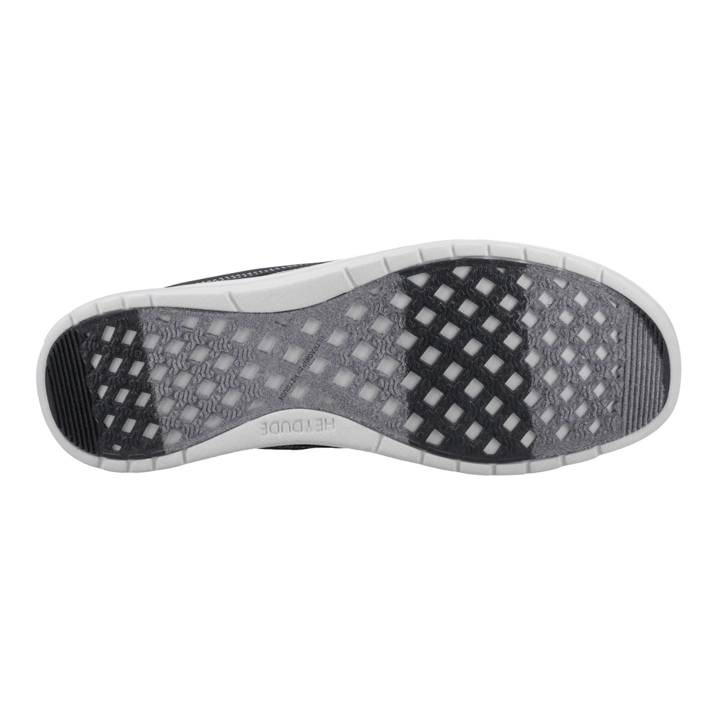 HEYDUDE Welsh Grip Classic Mesh Cotton Blend Men's Black/Storm Gray Boat Shoes