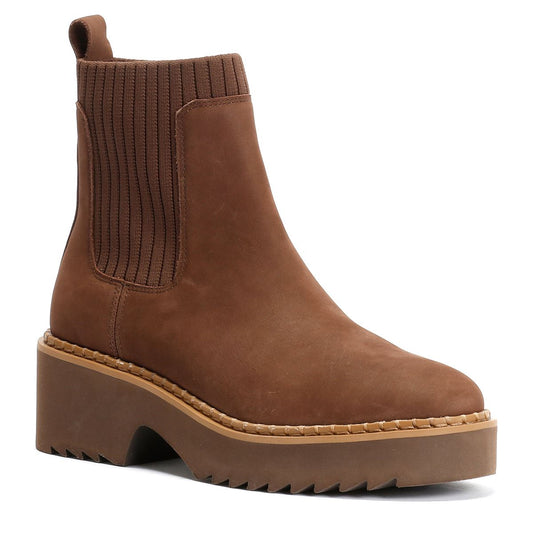 TOMS Millie Nubuck Leather Women's Dark Brown Boots