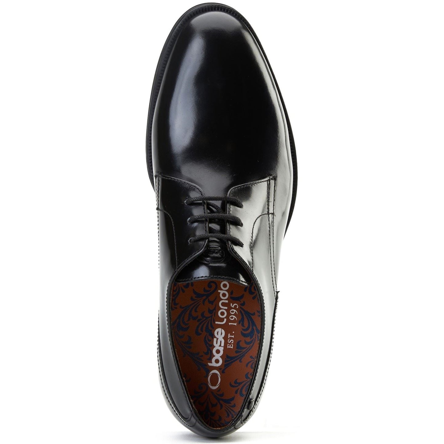 Base London Edison Leather Men's Black Lace-Up Shoes