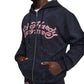 Ed Hardy Shadow Eagle Graphic Relaxed Zip Thru Men's Black Hoodie