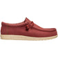 HEYDUDE Wally Stretch Canvas Textile Men's Burnt Red/Boulder Tan Loafers