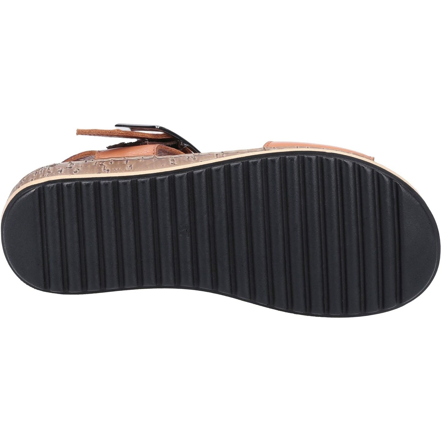 Hush Puppies Ellie Wide Leather Women's Tan Sandals