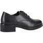 Hush Puppies Anastasia Leather Youth Black Lace-Up Shoes