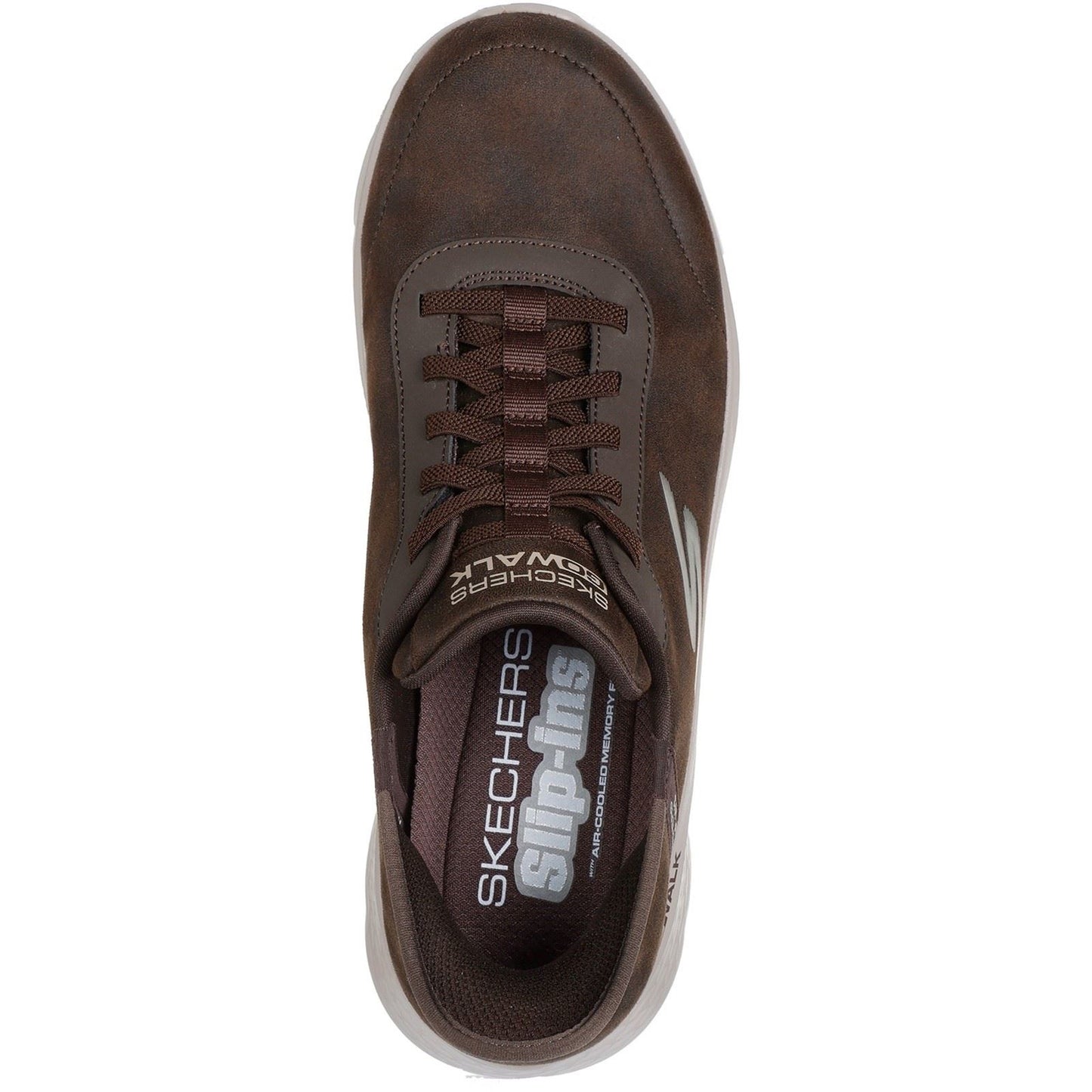 Skechers GO WALK Flex Smooth Motion Textile Men's Brown Trainers