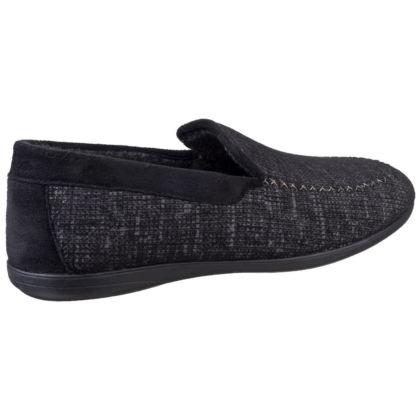 Cotswold Men's Stanley Loafer Slipper in Black
