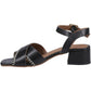 Hush Puppies Lyla Heeled Leather Women's Black Sandals