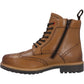 Hunter Men's Cawdor Brogue Ankle in Tan