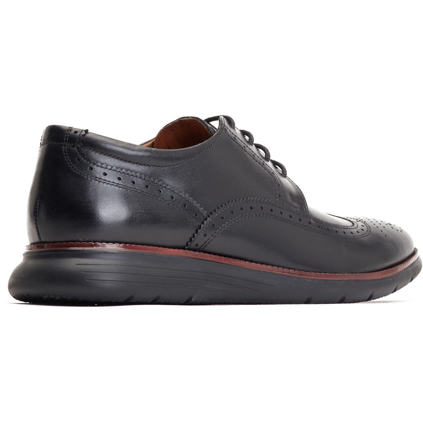 Base London Men's Flight Brogue Shoe in Black