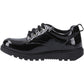 Hush Puppies Keeley Patent Leather Junior Black Lace-Up Shoes